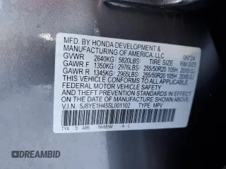 2025 Acura MDX Technology с VIN 5J8YE1H45SL001102, выставлен на аукционе Copart как лот 89157185 с пробегом 3 710 миль миль и Списание • Salvage title. История ставок и продаж доступна на DreamBid. Изображение 13.