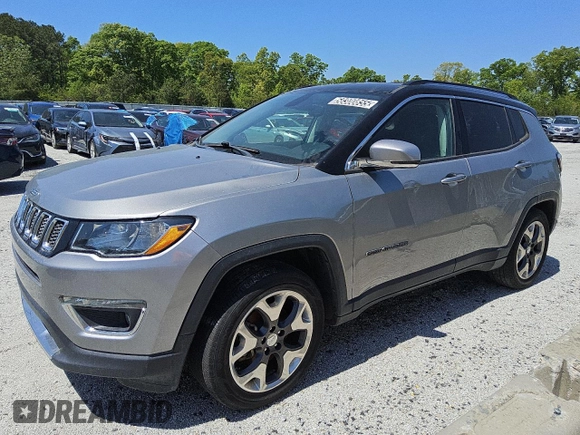 2020 Jeep Compass Limited with VIN 3C4NJCCB4LT211159, listed as a Copart auction lot 50300855 with 106,741 mi miles and Clean Title. Bid and sale history available at DreamBid. Image 1.
