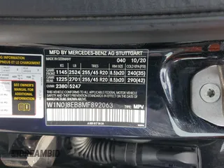 2021 Mercedes-Benz GLC 300 with VIN W1N0J8EB8MF892063, listed as a Copart auction lot 52832185 with 66,508 mi miles and Salvage title. Bid and sale history available at DreamBid. Image 16.