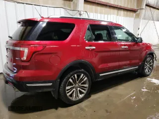 2018 Ford Explorer Platinum with VIN 1FM5K8HT1JGC85342, listed as a Copart auction lot 50576105 with 78,328 mi miles and Salvage Title. Bid and sale history available at carsss.com. Image 3.