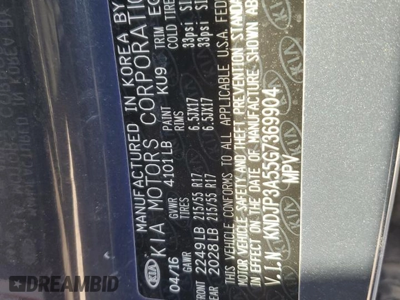 2016 Kia Soul + with VIN KNDJP3A55G7369904, listed as a Copart auction lot 75545644 with 58,224 mi miles and Salvage Title. Bid and sale history available at carsss.com. Image 13.