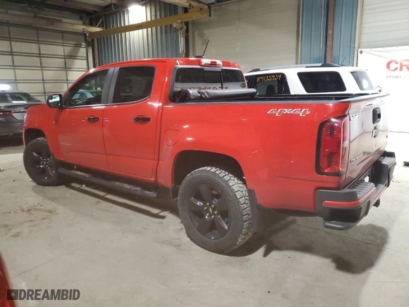 2018 Chevrolet Colorado 4WD LT with VIN 1GCGTCEN8J1225029, listed as a Copart auction lot 85121074 with 76,843 mi miles and Salvage Title. Bid and sale history available at carsss.com. Image 2.
