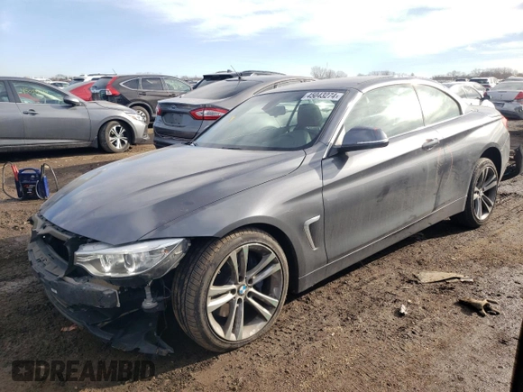 2015 BMW 4 Series 428i xDrive with VIN WBA3T1C55FP820198, listed as a Copart auction lot 45043274 with 76,161 mi miles and . Bid and sale history available at carsss.com. Image 1.