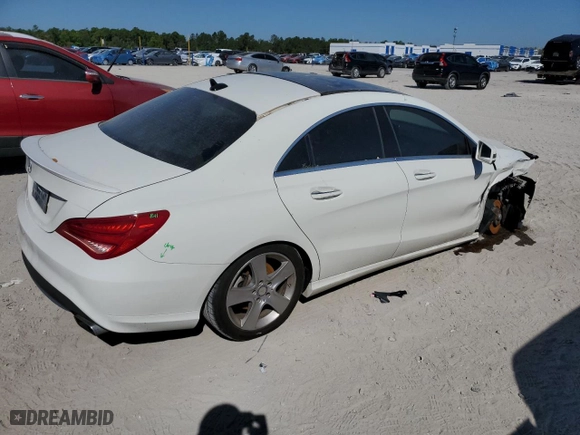 2015 Mercedes-Benz CLA-Class CLA 250 with VIN WDDSJ4EB1FN180470, listed as a Copart auction lot 50390575 with 96,598 mi miles and Salvage Title. Bid and sale history available at carsss.com. Image 3.