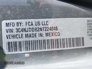2022 Jeep Compass Trailhawk с VIN 3C4NJDDB2NT224046, выставлен на аукционе IAAI как лот 42086536 с пробегом 40 230 миль миль и . История ставок и продаж доступна на DreamBid. Изображение 9.