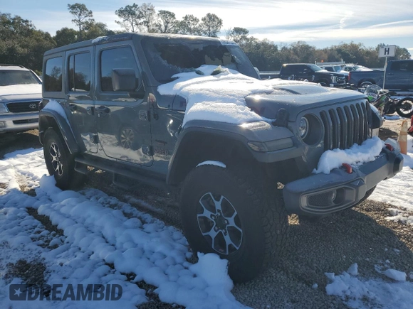2018 Jeep Wrangler Unlimited Rubicon with VIN 1C4HJXFN5JW332073, listed as a Copart auction lot 89387295 with Not provided miles and Salvage title. Bid and sale history available at DreamBid. Image 4.