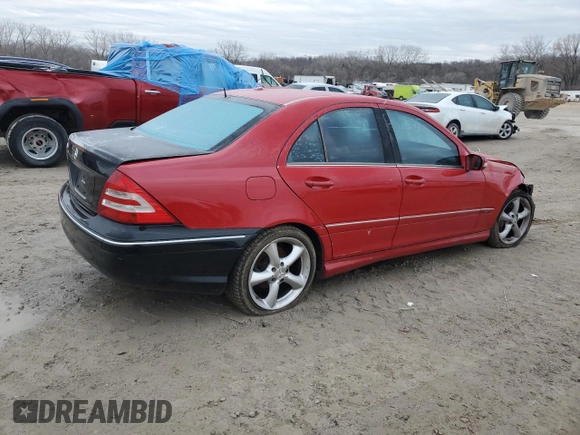 2006 Mercedes-Benz C 230 Sport with VIN WDBRF52H76F787247, listed as a Copart auction lot 43166465 with 195,570 mi miles and Salvage Title. Bid and sale history available at carsss.com. Image 3.
