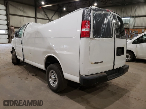 2020 Chevrolet Express Cargo Van with VIN 1GCWGAFP6L1179269, listed as a Copart auction lot 88147615 with 42,377 mi miles and Non Repairable. Bid and sale history available at carsss.com. Image 3.