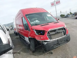 2023 Ford Transit Cargo with VIN 1FTBW3X85PKB46431, listed as a IAAI auction lot 40953719 with 17,997 mi miles. Bid and sale history available at carsss.com. Image 1.