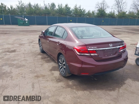 2014 Honda Civic Sedan EX-L with VIN 19XFB2F92EE056896, listed as a IAAI auction lot 41808362 with 88,714 mi miles. Bid and sale history available at carsss.com. Image 3.
