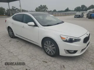 2014 Kia Cadenza Premium with VIN KNALN4D78E5163189, listed as a Copart auction lot 71295594 with 201,785 mi miles and Salvage Title. Bid and sale history available at carsss.com. Image 4.
