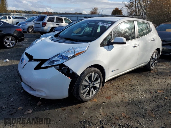 2015 Nissan LEAF SV with VIN 1N4AZ0CP7FC324367, listed as a Copart auction lot 75417783 with 47,839 mi miles. Bid and sale history available at carsss.com. Image 1.