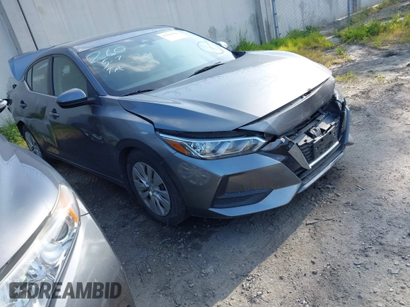 2020 Nissan Sentra S with VIN 3N1AB8BV9LY306505, listed as a IAAI auction lot 41641284 with 57,503 mi miles. Bid and sale history available at carsss.com. Image 1.