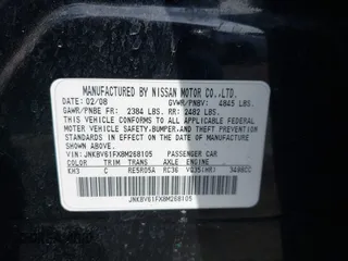 2008 Infiniti G35 Sedan x with VIN JNKBV61FX8M268105, listed as a IAAI auction lot 41677771 with 1 mi miles. Bid and sale history available at carsss.com. Image 9.