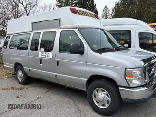 2014 Ford Econoline Cargo Commercial with VIN 1FTNS2EW9EDB18539, listed as a Copart auction lot 56041155 with 188,584 mi miles and Clean Title. Bid and sale history available at carsss.com. Image 1.