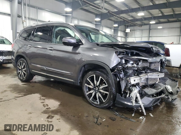 2020 Honda Pilot Touring 8-Passenger with VIN 5FNYF6H96LB052407, listed as a Copart auction lot 44211725 with 53,009 mi miles and Salvage Title. Bid and sale history available at DreamBid. Image 4.