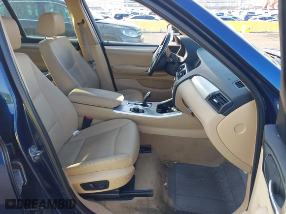 2013 BMW X3 xDrive28i with VIN 5UXWX9C54D0A26478, listed as a IAAI auction lot 41909253 with 125,938 mi miles. Bid and sale history available at carsss.com. Image 5.