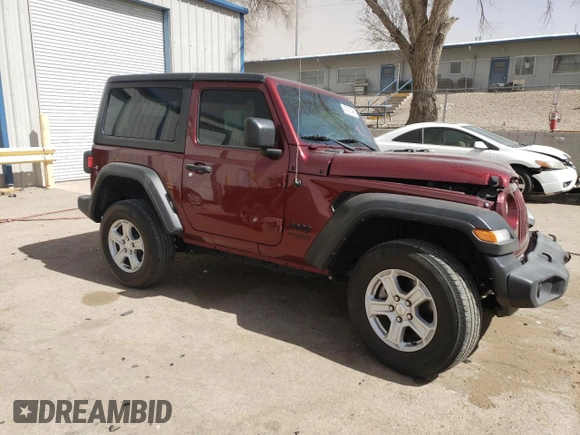 2021 Jeep Wrangler Sport S with VIN 1C4HJXAG8MW817482, listed as a Copart auction lot 47431485 with 29,775 mi miles and Salvage Title. Bid and sale history available at DreamBid. Image 4.