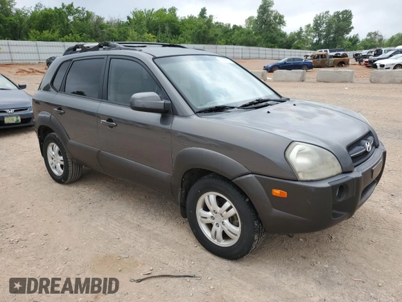 2007 Hyundai Tucson SE with VIN KM8JN12D07U520418, listed as a Copart auction lot 41568235 with 64,256 mi miles and Salvage Title. Bid and sale history available at carsss.com. Image 4.