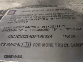 2013 Chevrolet Silverado 2500HD LT with VIN 1GC1CXCG4DF198324, listed as a IAAI auction lot 41883232 with 1 mi miles. Bid and sale history available at carsss.com. Image 9.