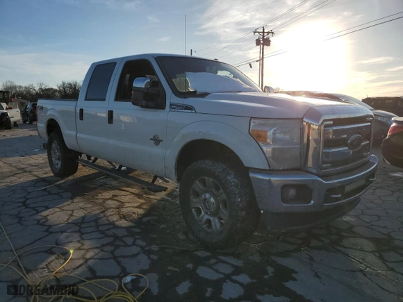 2015 Ford Super Duty F-250 SRW Lariat with VIN 1FT7W2BT9FED69936, listed as a Copart auction lot 46316195 with 0 mi miles and Salvage Title. Bid and sale history available at carsss.com. Image 4.
