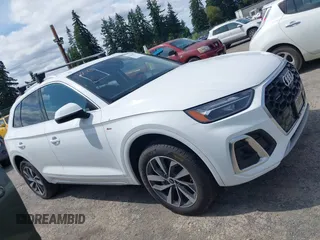 2022 Audi Q5 S line Premium Plus with VIN WA1EAAFY9N2112369, listed as a IAAI auction lot 42604571 with 58,303 mi miles and . Bid and sale history available at DreamBid. Image 13.