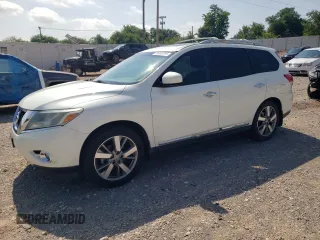 2016 Nissan Pathfinder Platinum with VIN 5N1AR2MN7GC602362, listed as a Copart auction lot 59363205 with 114,020 mi miles and Salvage title. Bid and sale history available at DreamBid. Image 1.