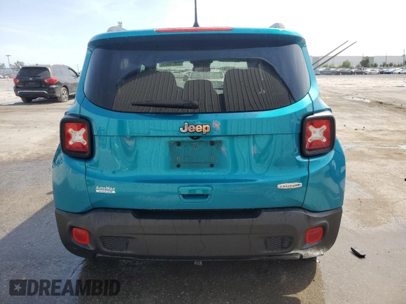 2020 Jeep Renegade Latitude with VIN ZACNJABB9LPL25409, listed as a Copart auction lot 53675525 with 82,702 mi miles and Salvage Title. Bid and sale history available at carsss.com. Image 6.