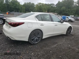 2020 Infiniti Q50 Luxe with VIN JN1EV7AR1LM254054, listed as a Copart auction lot 58151015 with 80,226 mi miles and Salvage title. Bid and sale history available at DreamBid. Image 3.
