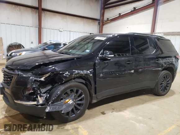 2023 Chevrolet Traverse RS with VIN 1GNERJKWXPJ231213, listed as a Copart auction lot 45765945 with 57,448 mi miles and Salvage Title. Bid and sale history available at carsss.com. Image 1.