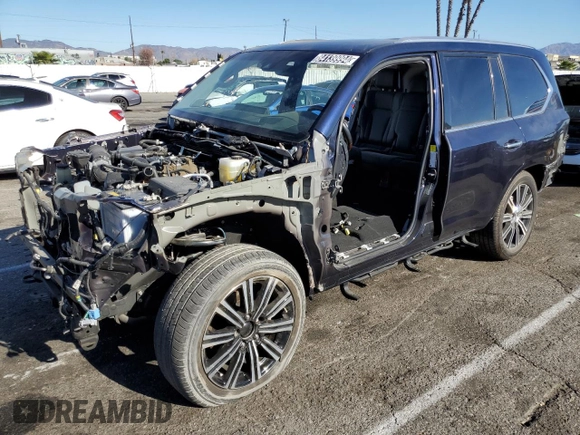 2021 Lexus LX 570 z VIN JTJDY7AX5M4339704, wystawiony jako Copart lot #84139994 z przebiegiem Nie podano mil oraz Czysty tytuł • Clean title. Historia ofert i sprzedaży dostępna na DreamBid. Obrazek 1.