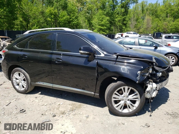 2010 Lexus RX 450h with VIN JTJBC1BA8A2012105, listed as a Copart auction lot 54835615 with 193,740 mi miles and Salvage title. Bid and sale history available at DreamBid. Image 4.
