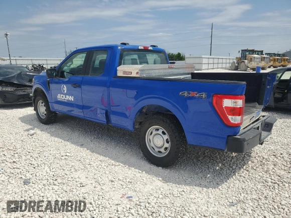2021 Ford F-150 XL with VIN 1FTEX1EB1MKE59470, listed as a Copart auction lot 53046195 with 108,271 mi miles and Salvage title. Bid and sale history available at DreamBid. Image 2.