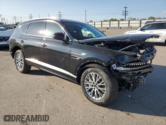 2025 Genesis GV80 Standard with VIN KMUHFESB6SU236741, listed as a Copart auction lot 53911785 with 1,203 mi miles and Salvage Title. Bid and sale history available at DreamBid. Image 4.