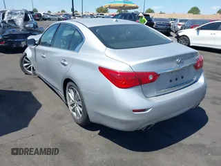 2015 Infiniti Q50 Premium with VIN JN1BV7AP8FM339334, listed as a IAAI auction lot 41956950 with 99,945 mi miles. Bid and sale history available at carsss.com. Image 3.