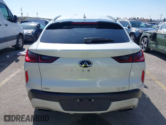 2023 Infiniti QX55 Essential with VIN 3PCAJ5KR5PF106742, listed as a IAAI auction lot 41599422 with 28,517 mi miles and . Bid and sale history available at DreamBid. Image 16.
