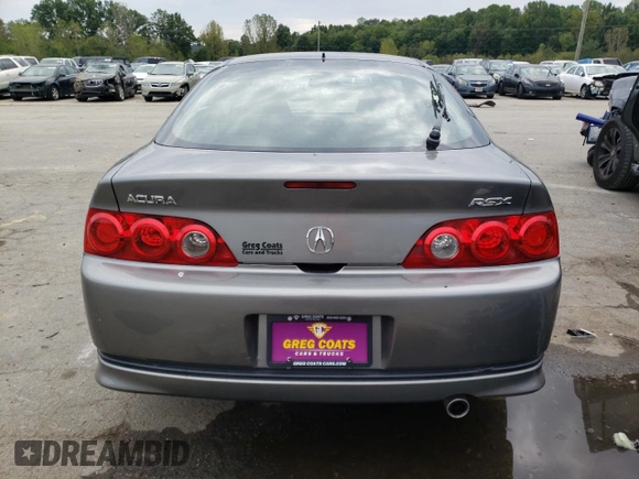 2006 Acura RSX with VIN JH4DC53856S023664, listed as a Copart auction lot 72232194 with 104,474 mi miles and Salvage title. Bid and sale history available at DreamBid. Image 6.