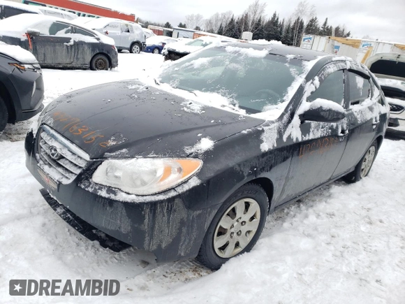 2009 Hyundai Elantra with VIN KMHDT45D29U783660, listed as a Copart auction lot 43276315 with 204,386 mi miles and Salvage title. Bid and sale history available at DreamBid. Image 1.