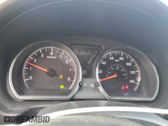 2015 Nissan Versa SV with VIN 3N1CN7AP7FL824210, listed as a Copart auction lot 58323395 with 69,724 mi miles and Salvage title. Bid and sale history available at DreamBid. Image 9.