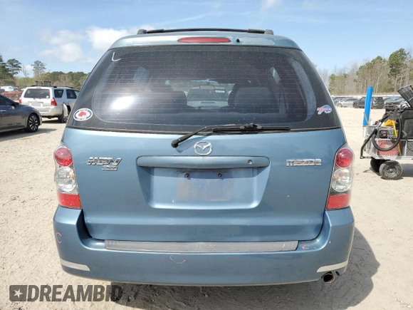 2004 Mazda MPV LX with VIN JM3LW28A540528876, listed as a Copart auction lot 50817865 with 181,506 mi miles and Salvage title. Bid and sale history available at DreamBid. Image 6.