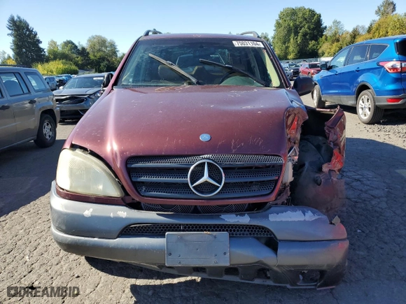 1999 Mercedes-Benz M-Class with VIN 4JGAB54E3XA140111, listed as a Copart auction lot 81330924 with 237,646 mi miles and Salvage Title. Bid and sale history available at carsss.com. Image 5.