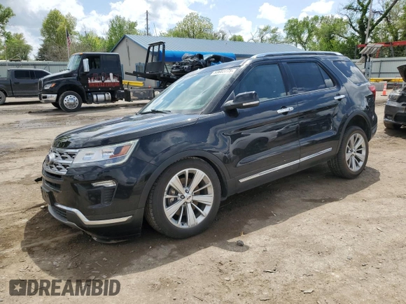 2019 Ford Explorer Limited with VIN 1FM5K8F82KGB39256, listed as a Copart auction lot 53683775 with 77,084 mi miles and Salvage title. Bid and sale history available at DreamBid. Image 1.