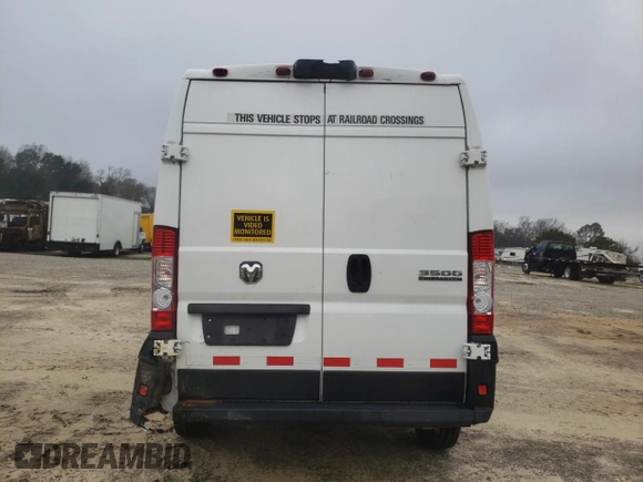 2023 Ram ProMaster Cargo with VIN 3C6MRVHG5PE574334, listed as a Copart auction lot 46721965 with 17,584 mi miles and Clean Title. Bid and sale history available at carsss.com. Image 6.
