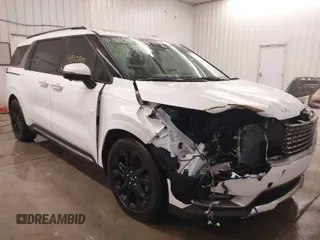 2023 Kia Carnival SX with VIN KNDNE5H38P6207438, listed as a IAAI auction lot 41312749 with 55,403 mi miles. Bid and sale history available at carsss.com. Image 1.