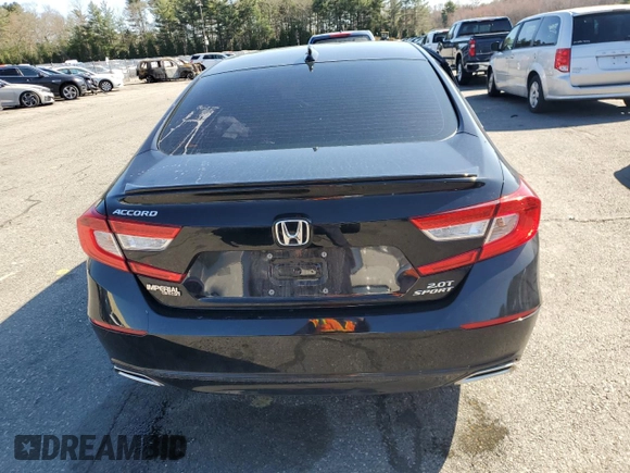 2020 Honda Accord Sport with VIN 1HGCV2F38LA018046, listed as a Copart auction lot 52572875 with 97,934 mi miles and Salvage title. Bid and sale history available at DreamBid. Image 6.