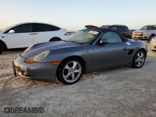 2001 Porsche Boxster with VIN WP0CA29871U627108, listed as a Copart auction lot 43968805 with 0 mi miles and Salvage Title. Bid and sale history available at carsss.com. Image 1.