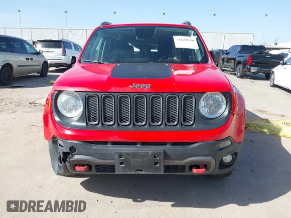 2018 Jeep Renegade Trailhawk with VIN ZACCJBCB9JPH37406, listed as a IAAI auction lot 41822630 with 57,711 mi miles and . Bid and sale history available at DreamBid. Image 12.