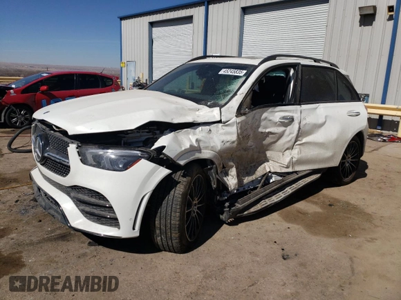 2023 Mercedes-Benz GLE 450 with VIN 4JGFB5KB7PA933099, listed as a Copart auction lot 45245835 with 28,455 mi miles and Salvage title. Bid and sale history available at DreamBid. Image 1.