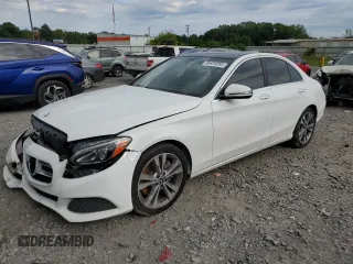 2017 Mercedes-Benz C 300 with VIN 55SWF4JB4HU221290, listed as a Copart auction lot 55431055 with 161,227 mi miles and Salvage title. Bid and sale history available at DreamBid. Image 1.