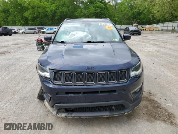 2019 Jeep Compass High Altitude with VIN 3C4NJDCB4KT675458, listed as a Copart auction lot 57132675 with 56,549 mi miles and Salvage title. Bid and sale history available at DreamBid. Image 5.